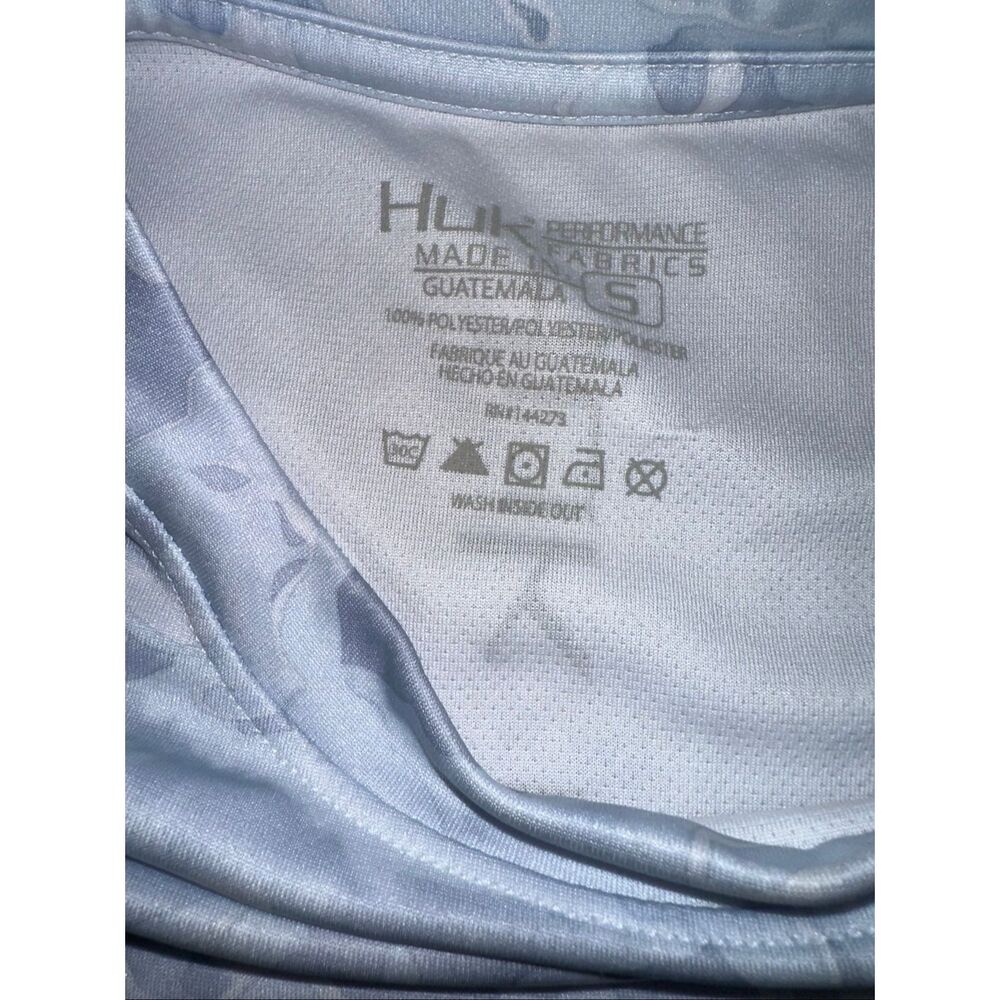 Huk Performance Fishing Men's Long Sleeve Camouflage Shirt Gray White Size small - Picture 4 of 7
